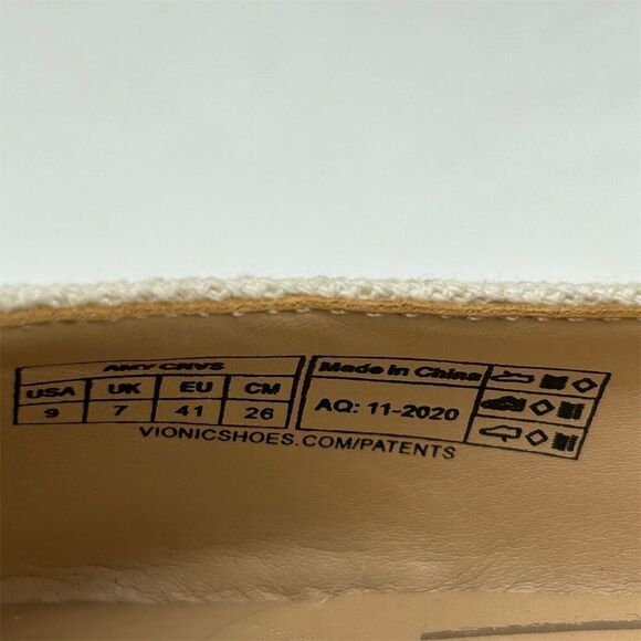 Vionic Women's White Ankle Strap Espadrille Wedge Sandals Size 9 Summer Boho - Picture 14 of 14